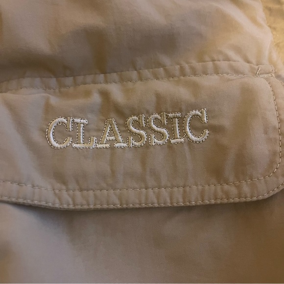 CLASSIC Jacket Men XL Brown Outdoor Casual Military Full Zip Pockets Solid Logo - Picture 4 of 12